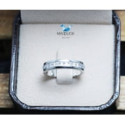 Princess Cubic Zirconia / Sterling Silver 925 Ring / Rhodium plated Nickel-Free / MadDuckJewels RG1435 / Thailand Jewelry