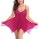 thumbnail image 2 of Ropa de dormir sexy para mujer, tangas de malla, vestido de encaje floral, ropa de dormir, rojo vino, 4XL Sweethay XX000049-24, 2 of 7
