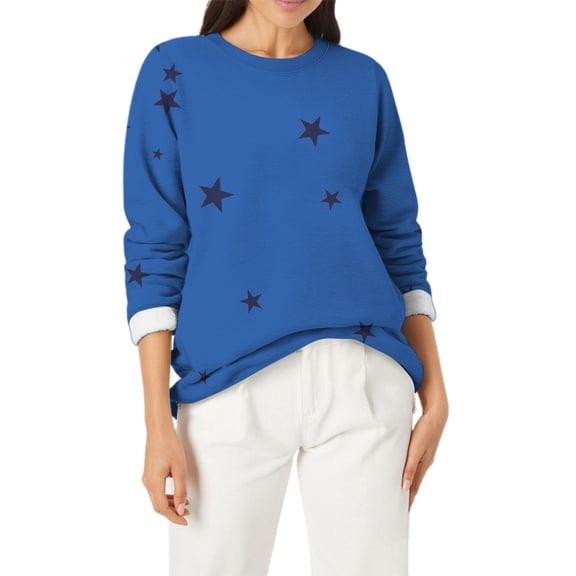 Bovemsi Womens Sweatshirts Women's Casual Cute Printed Long Sleeve Top Fall Fashion Outfits 2025 Clothes