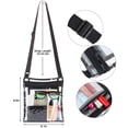 thumbnail image 2 of BadPiggies Clear Bag Stadium Approved Purse, Transparent Crossbody Bags for Women & Men, See Through PVC Messenger Handbag for Concert Sports Events Amusement Park (Black), 2 of 7