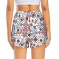 thumbnail image 2 of Lsque Abstract Floral Printed Women's Running Shorts with Liner Pockets,Elastic Quick Dry Workout Athletic Gym Yoga Shorts,Womens High Waist Shorts-Small, 2 of 9