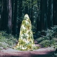 thumbnail image 5 of Honeii Green Hawaii Palms Print Poncho Cape, Cloak Coat, Snuggly Hooded Wearable Blanket, Hooded Cape For Teenagers,Halloween Costumes-Large, 5 of 7