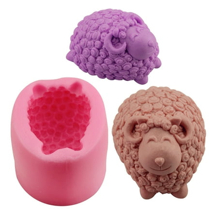 

✪ Cute 3D Sheep Silicone Mold Soap Candle Fondant Cake Making Mould for DIY Chocolate Candy Decoration Baking Tool Accessories
