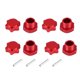 thumbnail image 1 of Cubierta antipolvo de tuerca adaptadora de bujes hexagonales de rueda de 17mm para coche HSP HOBAO TEAM C 1/8 RC (rojo), 1 of 10