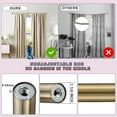 thumbnail image 2 of Heavy Duty Curtain Rods,1 1/4" Large Diameter Premium Nonadjustable Curtain Rod,72in/6ft Custom Window Treatment Rods with Durable Aluminum Brackets and End Caps,Antique Bronze Finish, 2 of 14