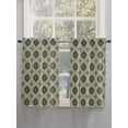 thumbnail image 5 of Mediterranean Living Room Curtains 2 Panel, Vintage Morocco Abstract Pattern Brown Green Cafe Window Treatment, Farmhouse Bedroom Bathroom Kitchen Curtains Drapes 104"x54", 5 of 6