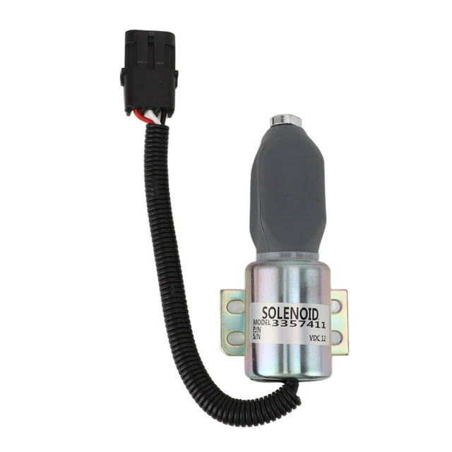 Fuel Shut Off Shutdown Solenoid Valve 12V 3357411 for Generator Electronic Ignition Controller Anti Interference Accurate Safe Operation