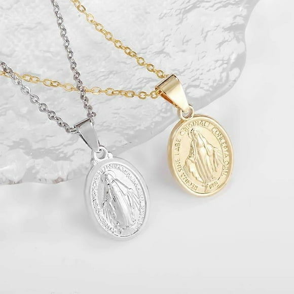 Exquisite Fashionable Catholic Virgin Mary Statue Medal Pendant Necklace Women s Religious Prayer Amulet Jewelry