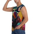 thumbnail image 3 of Goofa Retro Bulldog Sunglasses Printed Men's Sleeveless T-Shirt - Athletic Gym Workout Tank Top for Men - Moisture-Wicking, UPF 30+ Quick-Dry Muscle Tee-X-Large, 3 of 8
