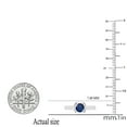 thumbnail image 4 of Dazzlingrock Collection 5mm Round Blue Sapphire Solitaire Engagement Ring for Women (Color Blue, Clarity Highly Included) in 14K White Gold, Size 4.5, 4 of 5