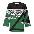 thumbnail image 4 of Fiudx Ofertas Relámpago Camiseta Holgada de Manga 3/4 con Botones Estampados para Mujer, 4 of 4