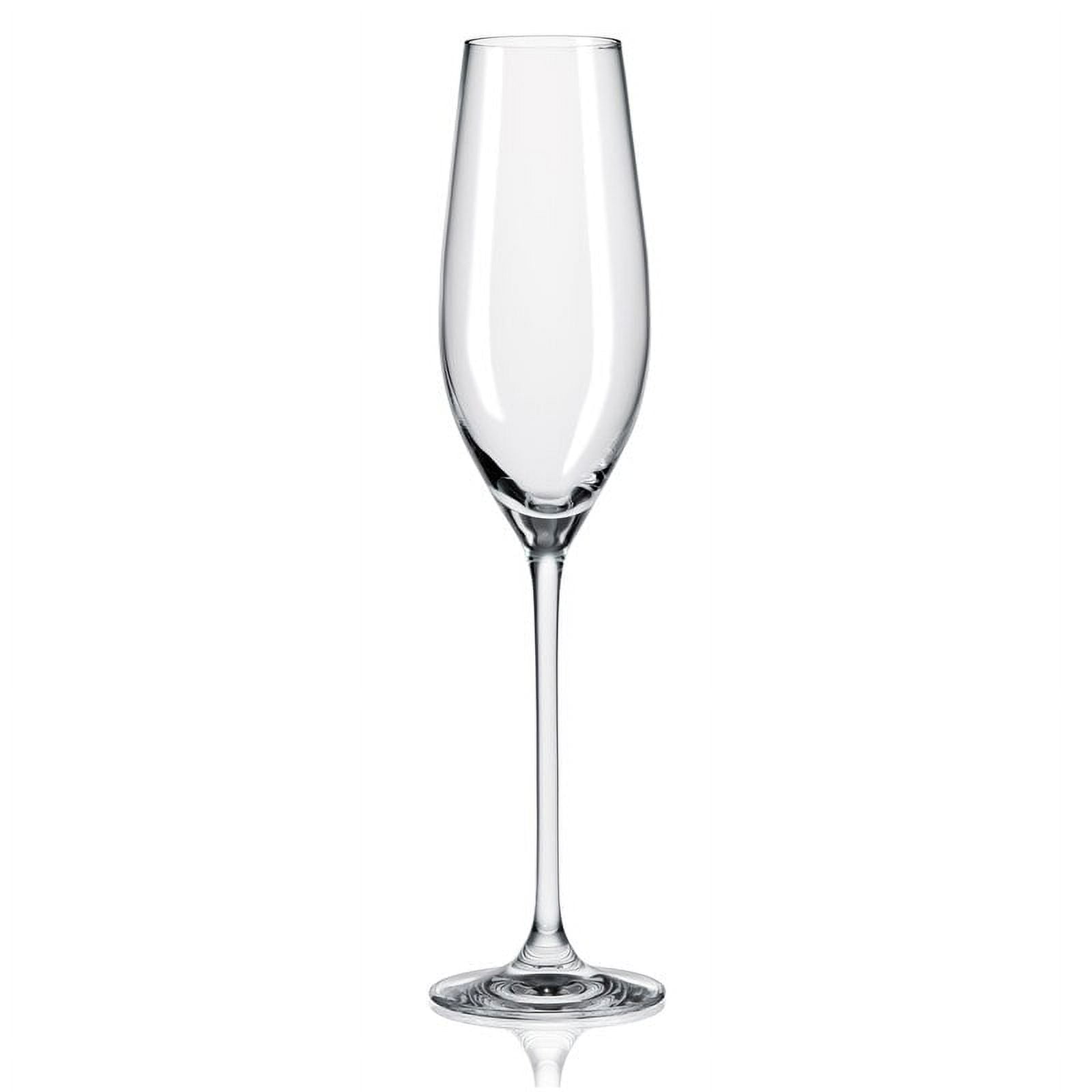 Celebration 21 Champagne, 8 oz. Crystal Champagne Flute, Set of 6