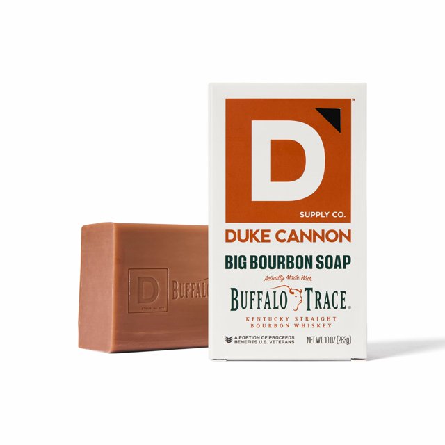 Duke Cannon Supply Co. Jabón de barra extra grande - Jabón de barra natural para hombres con un aroma masculino - Jabón Big American Bourbon fabricado en Estados Unidos - Todo tipo de piel - Gran ladr