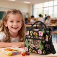 thumbnail image 4 of DISNIMO Butterfly Floral Print Kids Backpack Set for Girls, 17 Inch Lightweight Kids Backpack with Lunch Box and Pencil Box Set, Large Capacity Backpacks for Primary Junior School Students, 4 of 7