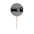 thumbnail image 1 of black cha energy vehicles protect environment toothpick flags round labels party decoration, 1 of 3