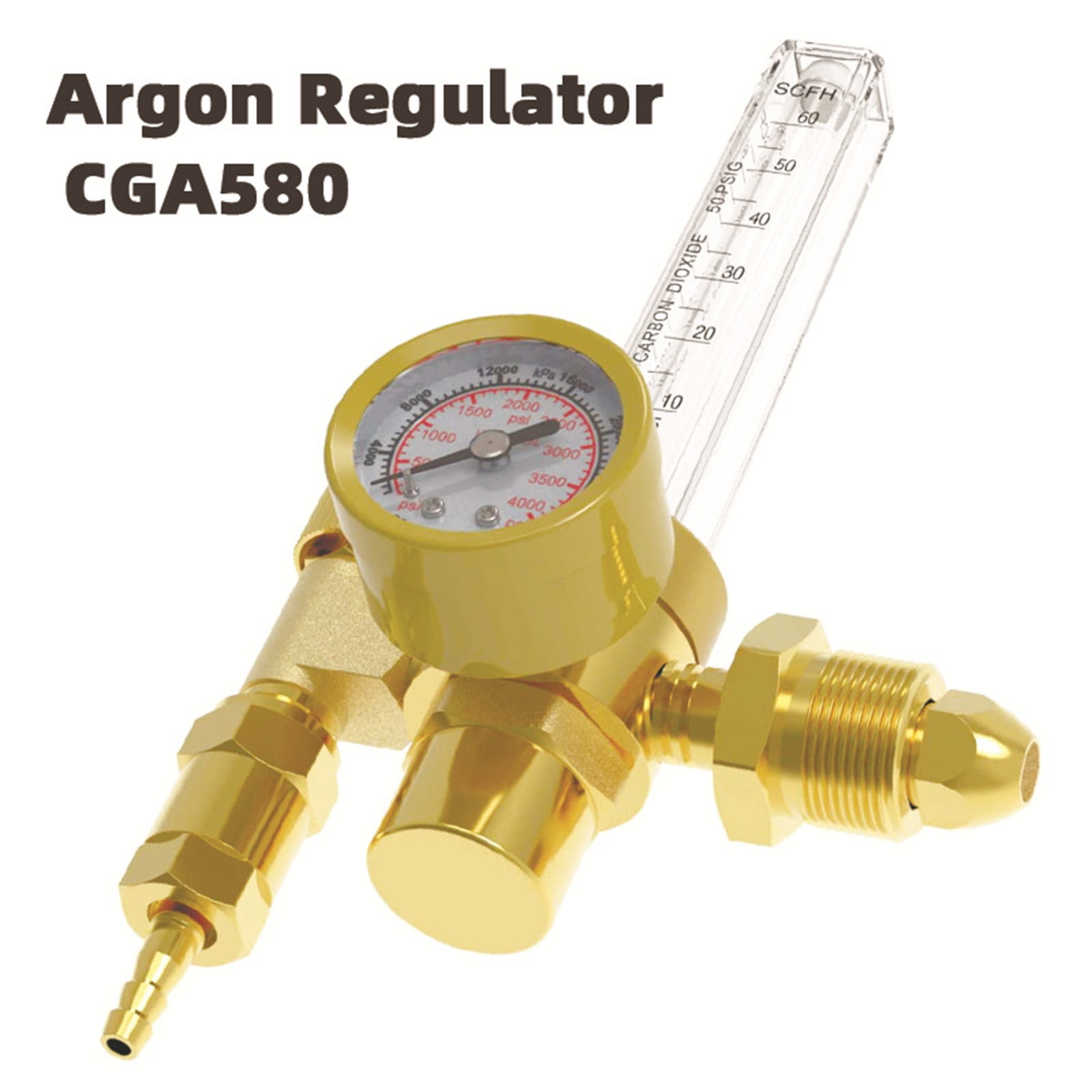 Brass Argon Flows Meter Regulator Fit for Stable Tig Welding Applications Automotive Repair Professional Welders