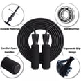 thumbnail image 2 of Jump Rope, Adjustable Jump Ropes Skipping Rope 2 Pack 110.24 in Tangle-Free Ball Bearings Home Gym Workout Women and Men, 2 of 9