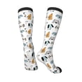 thumbnail image 4 of Daiia Sports Socks Puppy Printed Novelty Crew Socks for Men Women Knee High Socks Cotton Socks Soft & Breathable Support Unisex Socks, 4 of 9