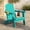 Aqua, variant on Folding Adirondack Chair, All-Weather HDPE Plastic Patio Fire Pit Chair, Black