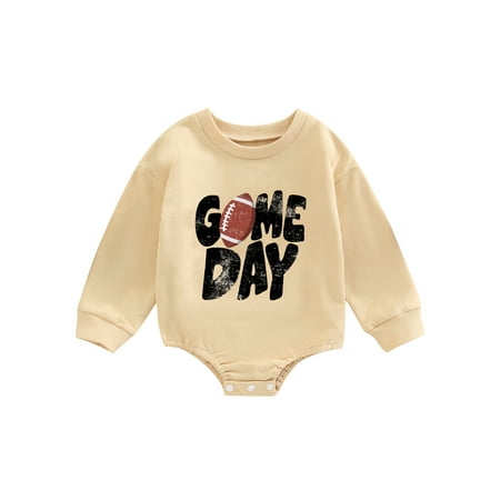 

wybzd Baby Girls Boys Autumn Festive Casual Sweatshirt Romper Cartoon Print Long Sleeve Round Neck Jumpsuit 0-24 Months