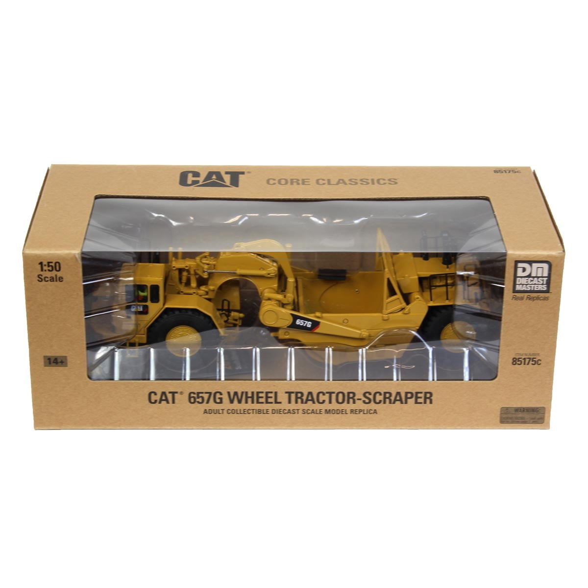 自動車 CAT 657G Wheel Tractor Scraper 1:50 Caterpillar, Wheel Tractor Scraper, 657G, Die-Cast 1:50 Scale
