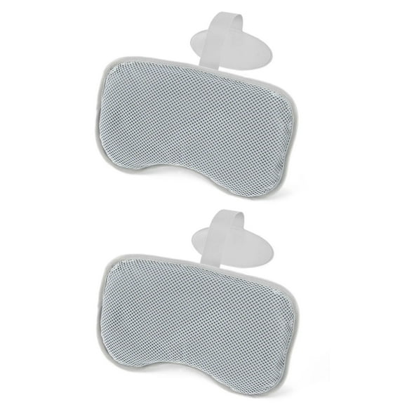 Bestway SaluSpa Coussins d'Appui-tête Rembourrés avec Sangle Ajustable, Gris, Lot de 2