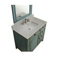 thumbnail image 5 of Benton Collection 36" Distressed Blue Farmhouse Bathroom Vanity with White Marble Top, 5 of 6