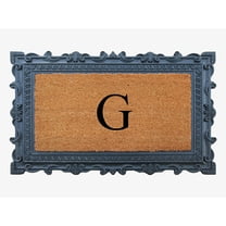 A1HC Natural Rubber & Coir 24x36 Monogrammed Doormat For Front Door, Anti-Shed Treated Durable Doormat for Outdoor Entrance, Heavy Duty, Low Profile, Easy to Clean, Long Lasting Front Porch Entry Rug