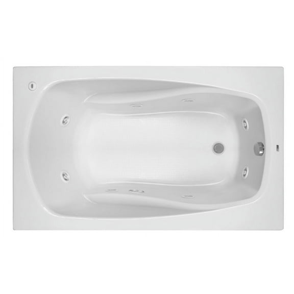 Proflo Pfwplusa6032 Lansford 60" X 32" Drop In 8 Jet Whirlpool Bath Tub - White