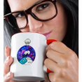thumbnail image 2 of 3drose, Nordic Inspired Sci-fi Polar Bear Illustration, 11oz Two-tone Red Mug, 2 of 6