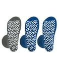 thumbnail image 3 of Pack of 3 Pairs - XXXL Non-Skid Bariatric Extra Wide Slipper Socks for People with Swollen feet Diabetes & Edema (1 Grey 2 Royal Blue), 3 of 6