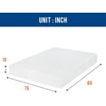 thumbnail image 7 of YRLLENSDAN 10 Inch Medium Firm Feel King Memory Foam Mattress, Cooling Gel Infusion CertiPUR-US Certified / Comfy Support Mattress in a Box, White(10 In, King), 7 of 7