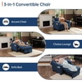 thumbnail image 5 of DURASPACE Futon Chair Bed Convertible Chair 3-in-1 Pull Out Sleeper Chair Beds for Living Room 1PC - Blue Linen, 5 of 5