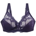 thumbnail image 4 of MVRLSH Jelly Bras For Women Womens Bcdef Cup Lace Bra Plus Size Breathable Soft Everyday Casual Wear Multicolor 80D-105F, 4 of 6