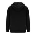 thumbnail image 4 of Hoodies for Men Quarter Zip Pullover Sweatshirt Vintage Long Sleeve Hoodie Color: Black Size: XXL, 4 of 5