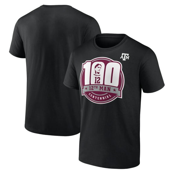Men's Black Texas A&M Aggies 12th Man Centennial T-Shirt