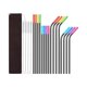 thumbnail image 4 of Pajitas reutilizables de acero inoxidable de 16 Uds Macarena negro, 4 of 8