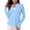 Blue, variant on Wlynlyn Womens Workout Tops Long Sleeve Sun Protection Zipper Golf Shirts Quick Dry Lightweight Active Tennis Shirts