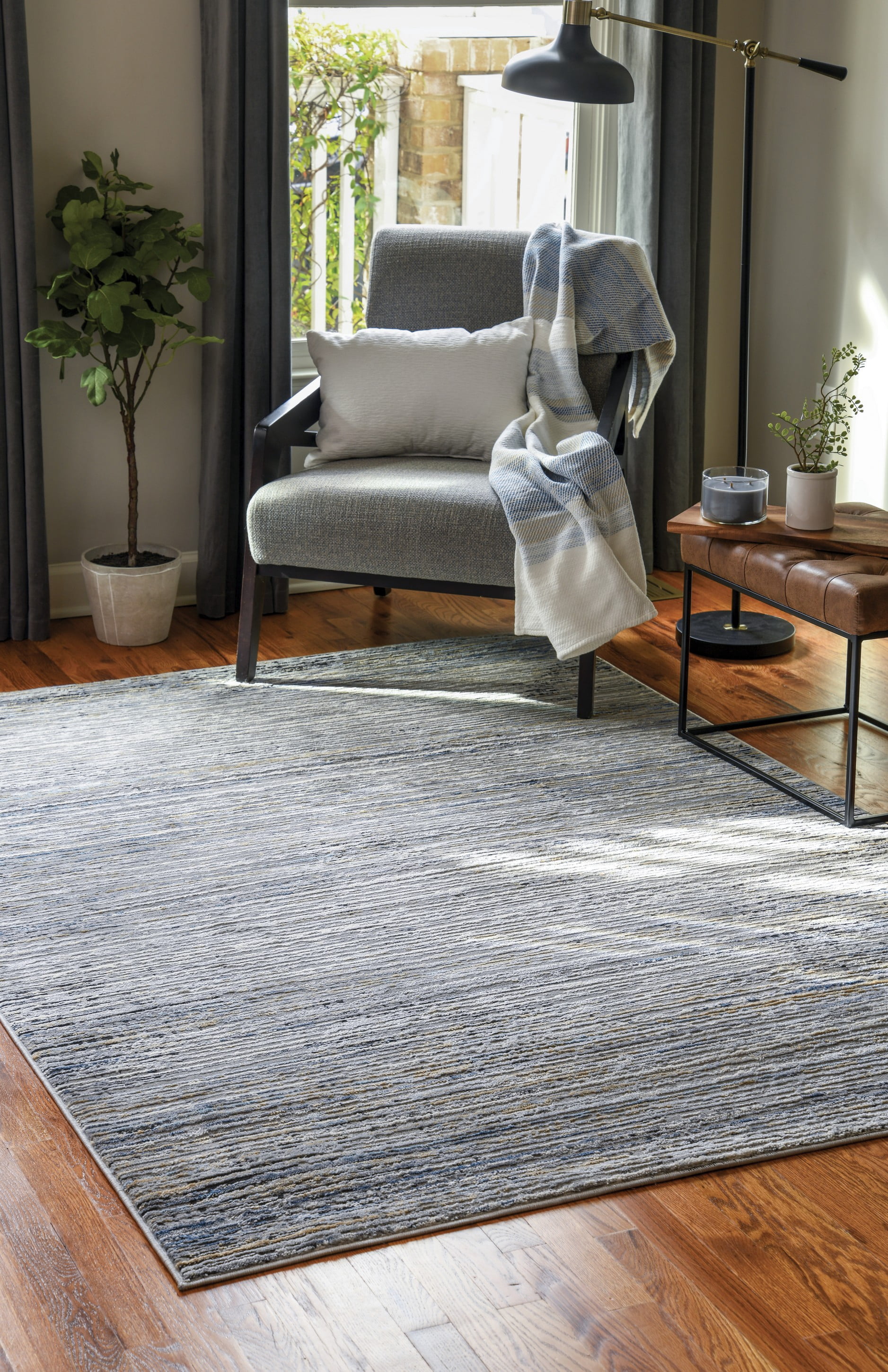 United Weavers Dawson Deception Modern Abstract Runner Rug, Blue, 2'7" x 7'4"