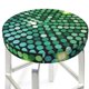 thumbnail image 3 of Balery Green Disco Lights Fundas de asiento para taburete de bar redondo de tela de terciopelo ajustables que protegen de arañazos y manchas para sillas de 14 a 17 pulgadas.-12 inch, 3 of 7