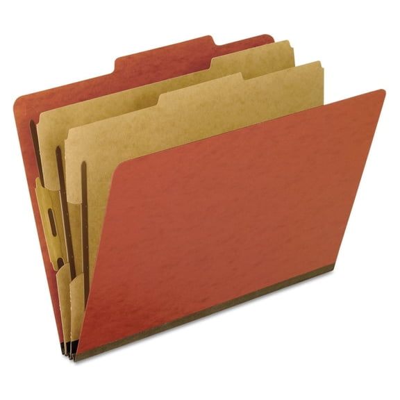 Moisture-Resistant Classification Folders, Letter Size, Red, 10 Count (Pack of 1)