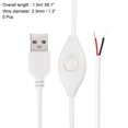thumbnail image 2 of Lámpara Cable Atenuador DC 5V USB Atenuación Controlador con Un-Botón Interruptor Alimentación Cable para Sólo Color LED Tiras Mesa Lámparas, Blanco, Paquete de 5, 2 of 5