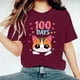 thumbnail image 2 of Camisetas de Cuello de Tripulación de Manga Corta para Mujeres Carta Impresa Camiseta 95% Poliéster 5% Spandex, Manga Corta Cuello Redondo Top Casual para Diario, 2 of 5