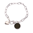 thumbnail image 1 of Shape Geometry Circle Totem Heart Chain Bracelet Jewelry Charm Fashion, 1 of 3
