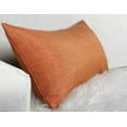 thumbnail image 3 of Aiking Home Woven Fine Faux Linen Throw Pillow Cover, size 12"x24", Orange, 3 of 7