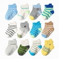 thumbnail image 4 of TOWED22 Infant Toddler Ankle Grip Socks Multi Pairs, Non-Slip Bottom Socks with Cute Animals Prints, Baby Unisex C,3-5 Y, 4 of 4