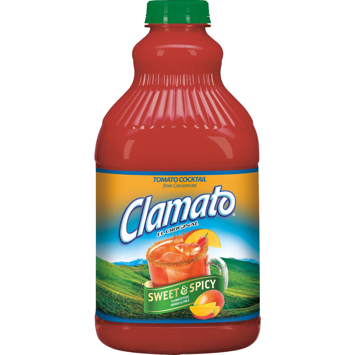 Clamato Sweet & Spicy Tomato Cocktail Mix, 64 fl oz, Bottle