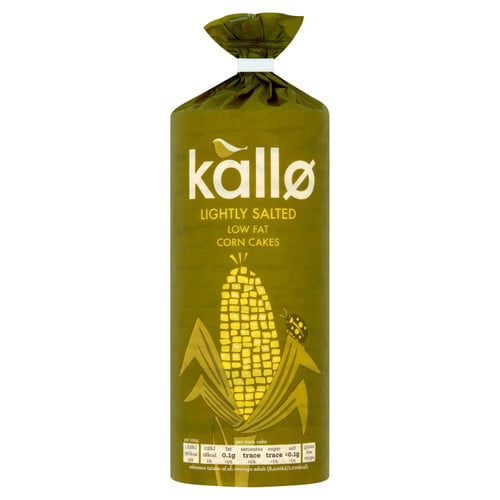 Kallo Lightly Salted Corn Cakes 130g, British Import (Pack of 3)