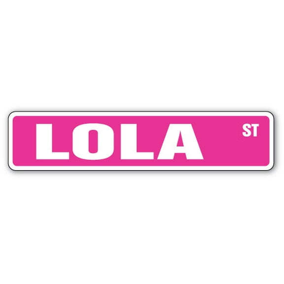 LOLA Street Sign Childrens Name Room Sign | Indoor/Outdoor |  36" Wide