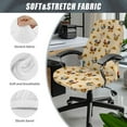 thumbnail image 6 of Xoenoiee Rooster Chicken Sunflower Print Office Chair Cover One Piece Water Resistant Stretch Jacquard Computer Chair Slipcover with Elastic Bottom for Armrest Chairs, S, 6 of 7
